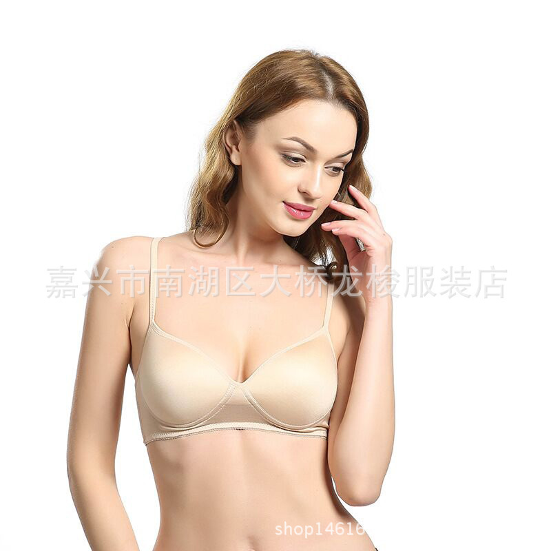 Silk Comfortable Sexy Women's Thin plus size Mulberry Silk Non-steel Ring Non-marking Bra Sports Underwear