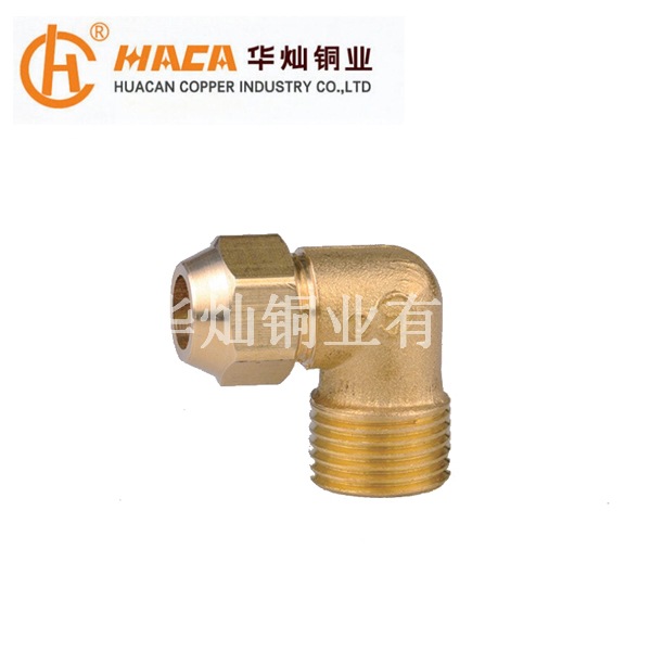 厂家直销 加厚黄铜扩口外螺纹弯头 铜管喇叭口弯头 1分2分3分4分