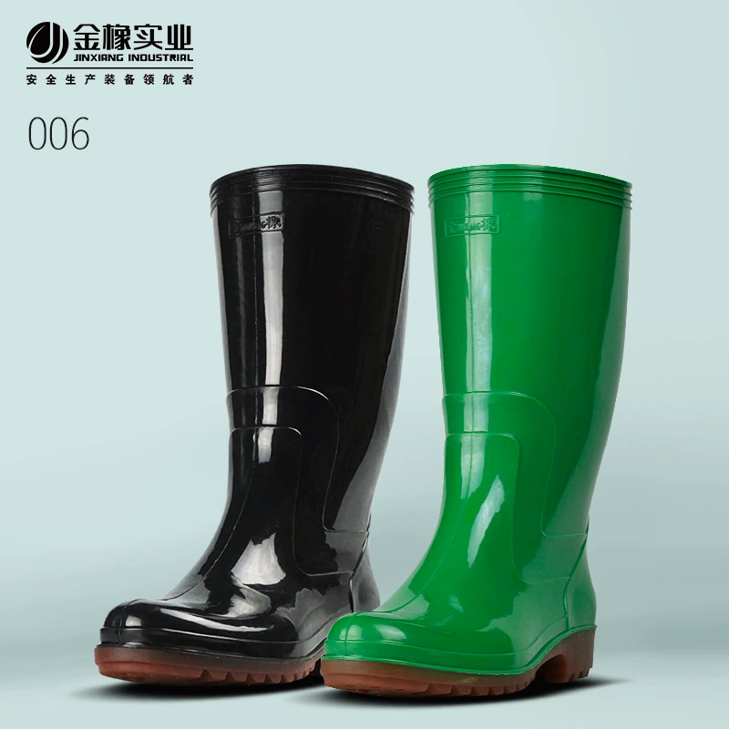 Ежедневные промышленные резиновые сапоги Golden Oak из ПВХ, резиновая обувь для охраны труда, Женская нескользящая обувь для воды, модные резиновые сапоги средней высоты для взрослых