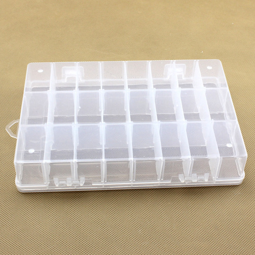 Detachable small 24-grid plastic box jewelry accessories box electronic components packaging box parts storage box