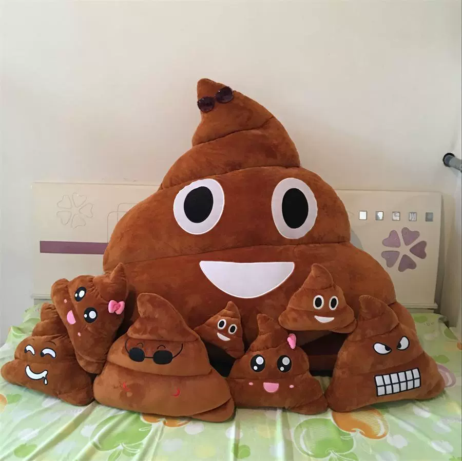 Плюшевый QQ-эмотиконный стул-подушка, сверхмягкий короткий плюш, размеры 20–55 см