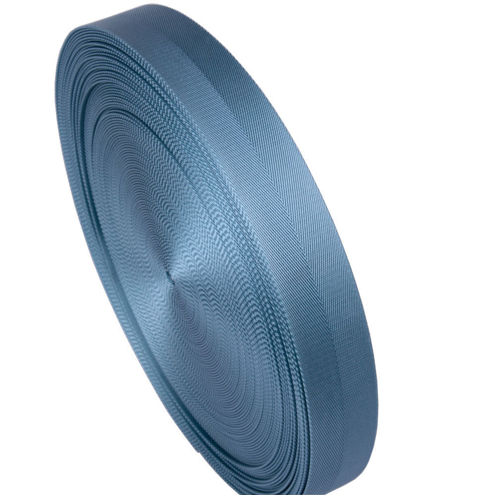 广州工厂狮岭 现货 2公分-3.8cm 浅蓝 人字纹 真尼龙 锦纶织带