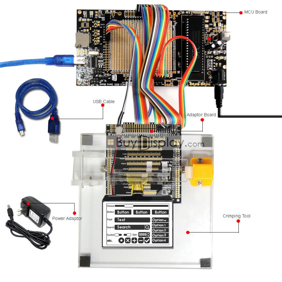 8051单片机开发板/学习板/测试板/用于LCD液晶屏ERC240160-1系列