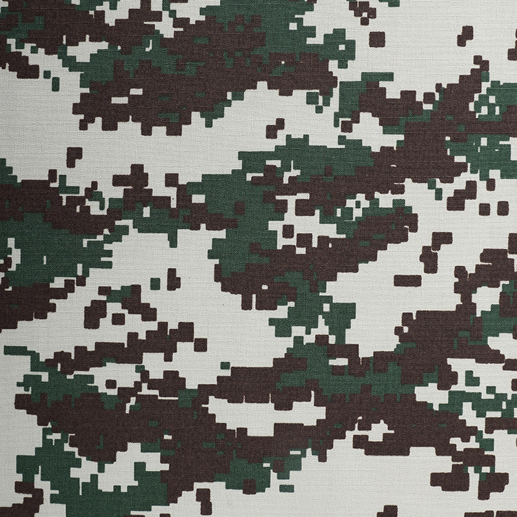 厂家直供 防撕裂涤棉格子德国幻影迷彩布防水华夫格面料批发