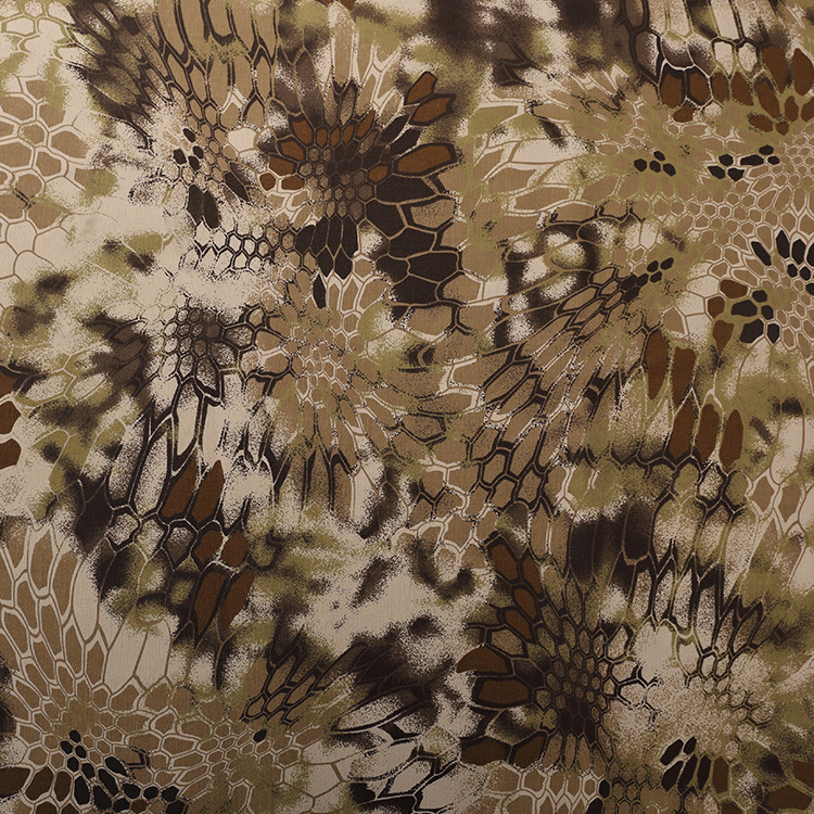 厂家直供美式全地形蟒纹迷彩纱卡牛津布 沙漠蟒纹箱包布现货供应