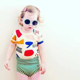 Kids Tales童装婴儿短裤男女童夏季条纹裤子棉三角大PP裤韩版潮