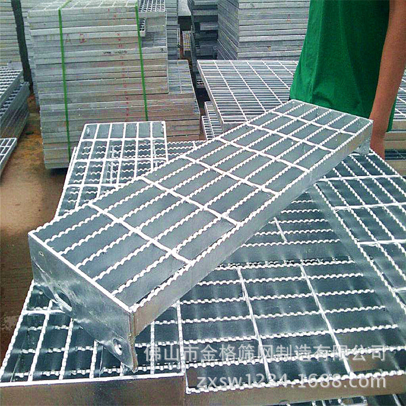 现货供应 平台防滑污水脚踏盖板 镀锌洗车钢格板钢格板