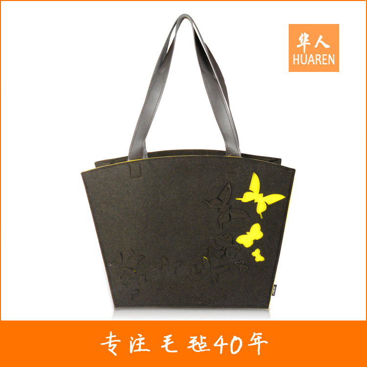 新款时尚毛毡包 购物手提包  礼品赠送毛毡包