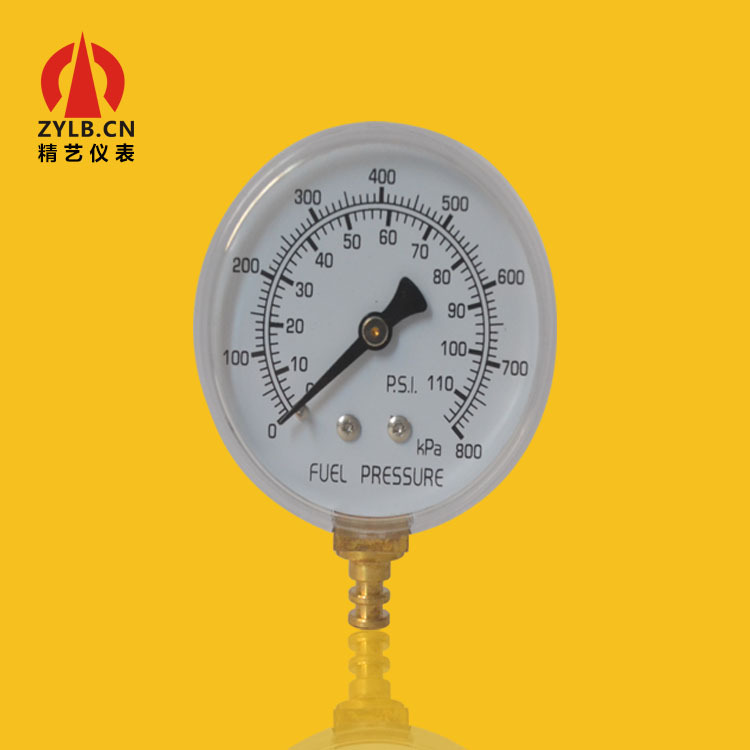 供塑壳铜接头压力表汽保用压力表燃油用压力表喷油压力表厂家直供