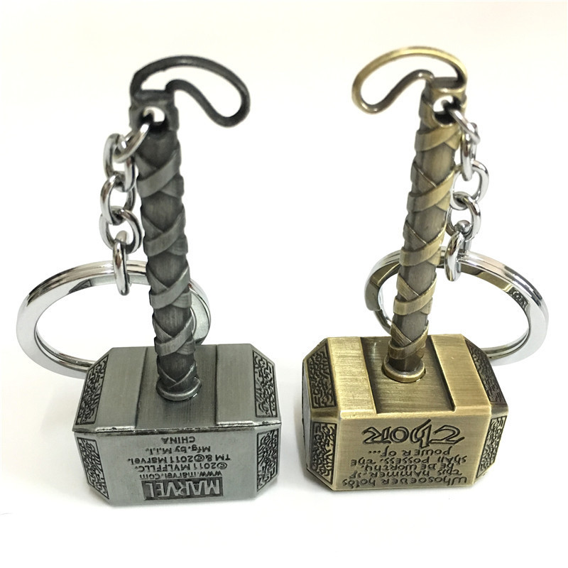 Movie Avengers peripheral Thor's hammer metal alloy model props keychain pendant wholesale