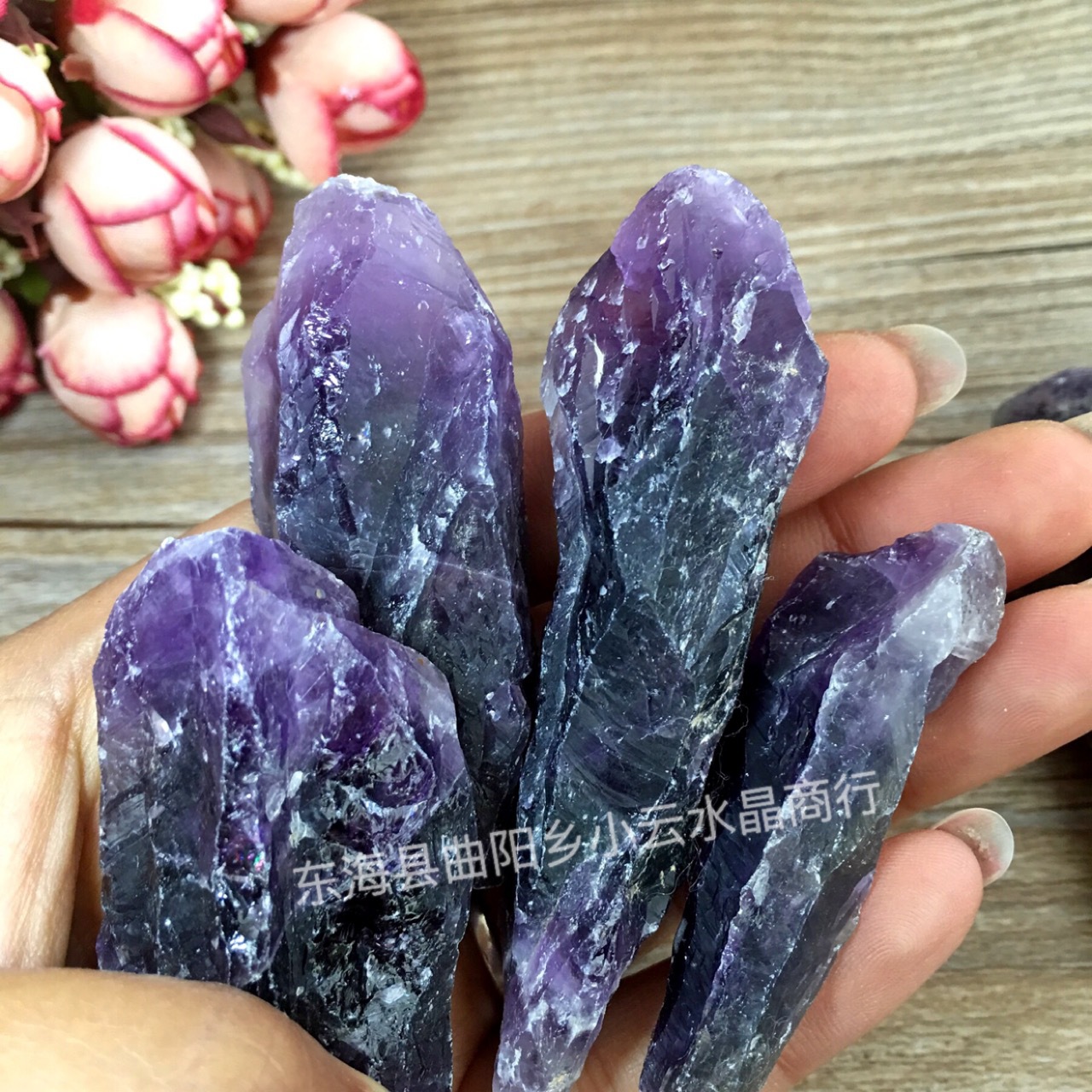 天然紫水晶长牙原石香薰石扩香石 居家办公摆件供佛厂家直销批发