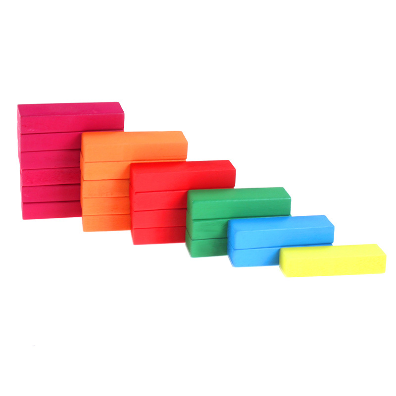 Rompecabezas de madera color casual 54 capas grandes bloques apilados alta apilamiento creativo pila juego Escritorio