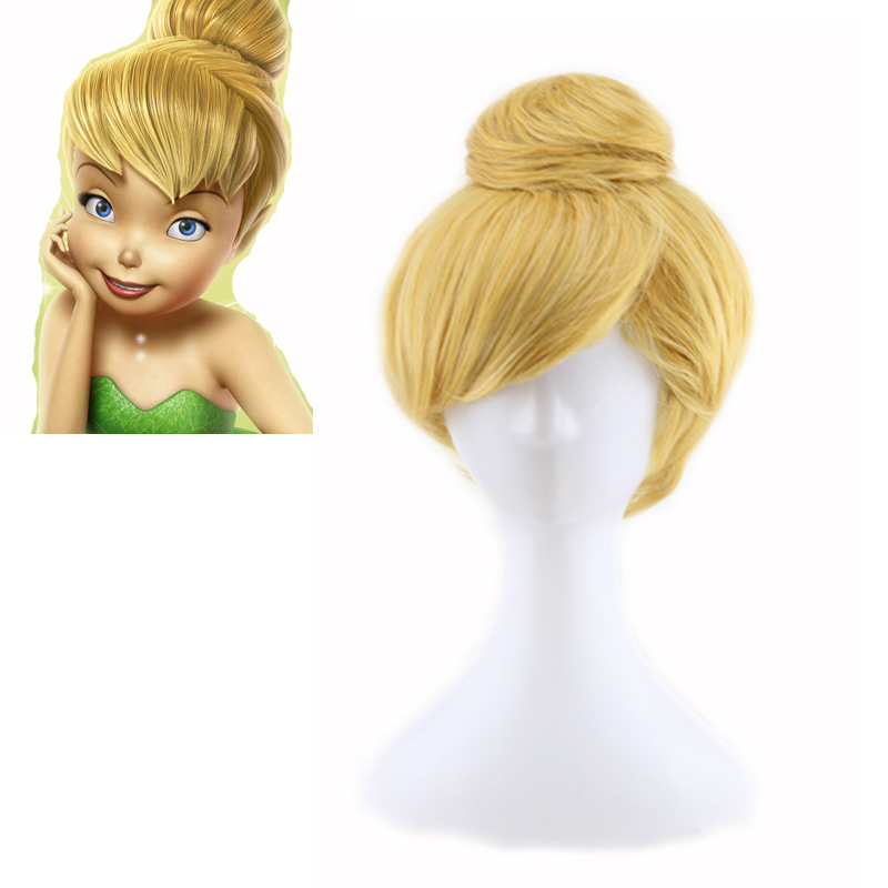 Anime Anime Wig Tinker Bell Wonderful Fairy Golden Single Hair Pack Short Hair Wig Factory Wholesale