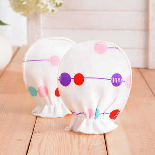 Baby Glove Pure Scratch-Resistant Face Covering Hand Cotton Newborn Supplies Four Seasons Newborn Baby Hand Protection Biting Maternity Spring Autumn
