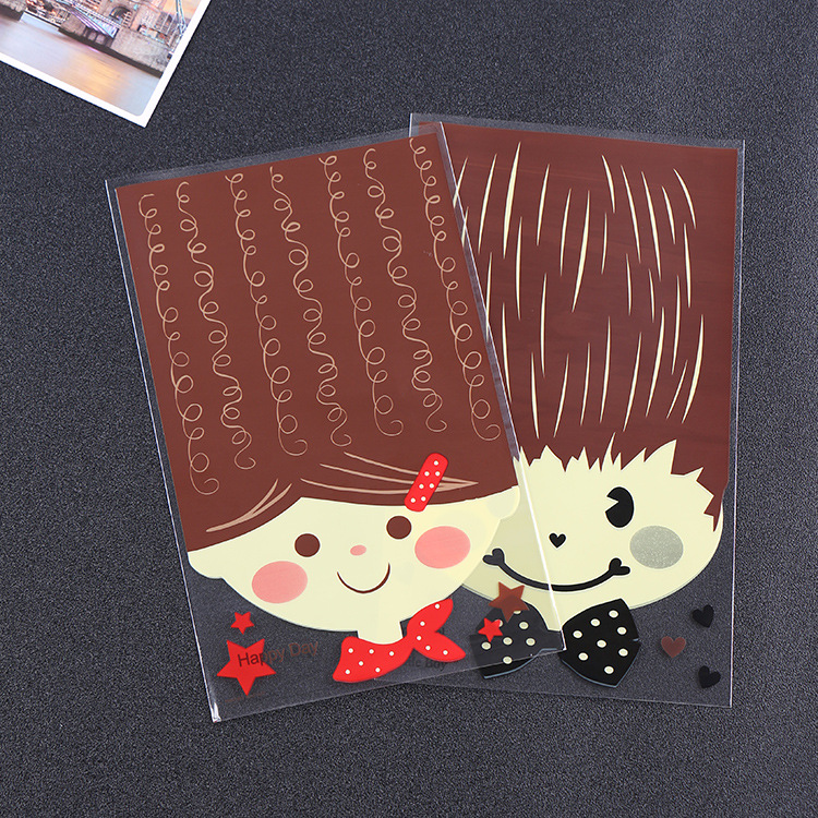 平口娃娃复合袋 饼干袋 烘焙包装袋机封食品袋 男孩女孩opp自封袋