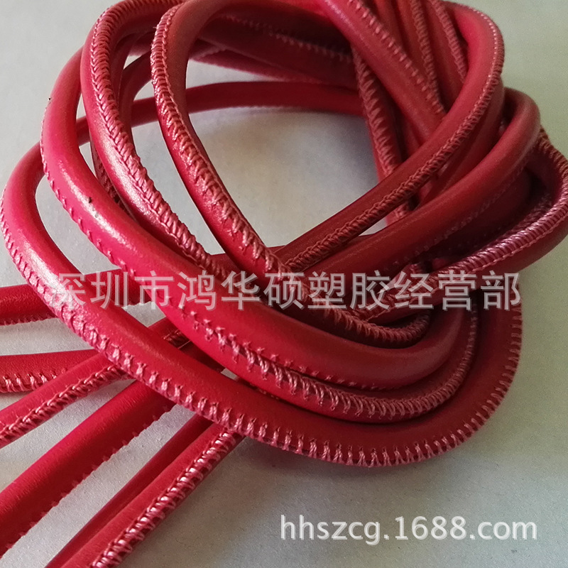 厂家供应3-8MM车线圆皮绳 包芯皮绳 踩线PU皮绳 编织PU绳圆皮绳
