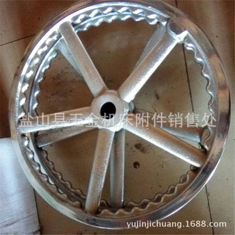 现货厂家批发铸铁手轮CNC数控机床镀铬波纹手轮机械操作手轮