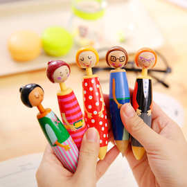 YZ029日韩文具批发 卡通圆珠笔 玩偶小人笔广告笔 学生圆珠笔厂家