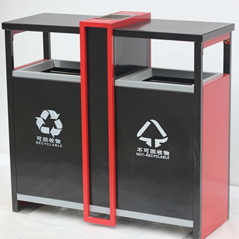 现货批发 户外环卫垃圾桶 椭圆形分类塑料垃圾箱