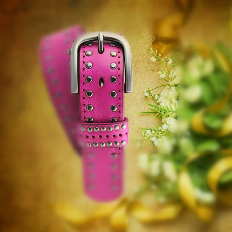 Ремень из натуральной кожи (первый слой) 6118 # Ремень из натуральной кожи с заклепками в стиле панк, шириной 3,5 дюйма, винтажный, повседневный, с заклепками-шиповниками