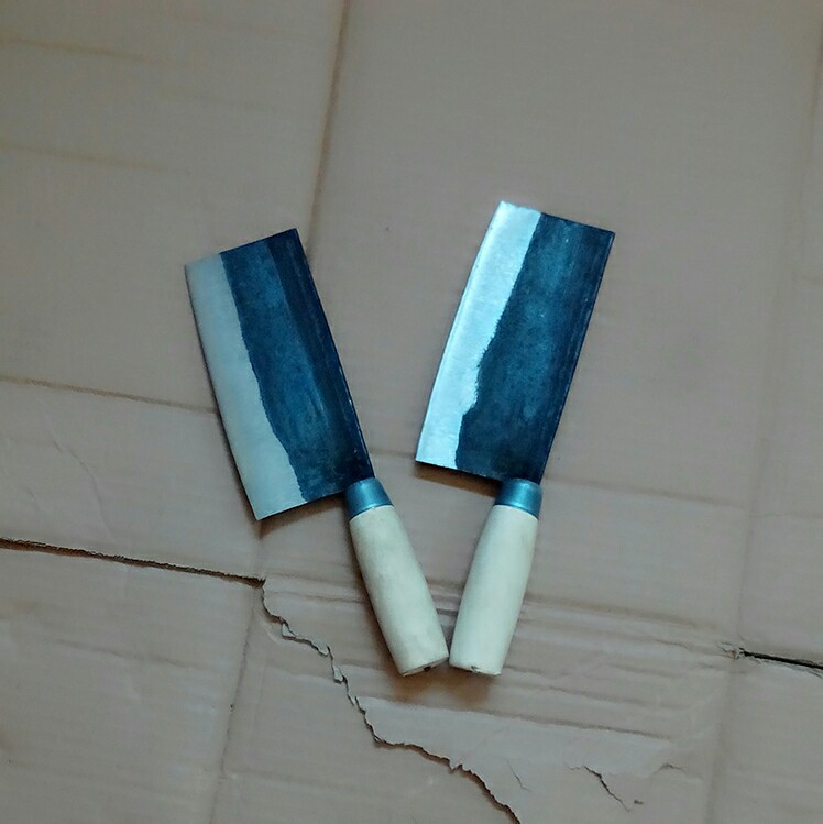 笨工锻打小黑菜刀12号13号15号17号大量批发割姜割蒜切菜肉