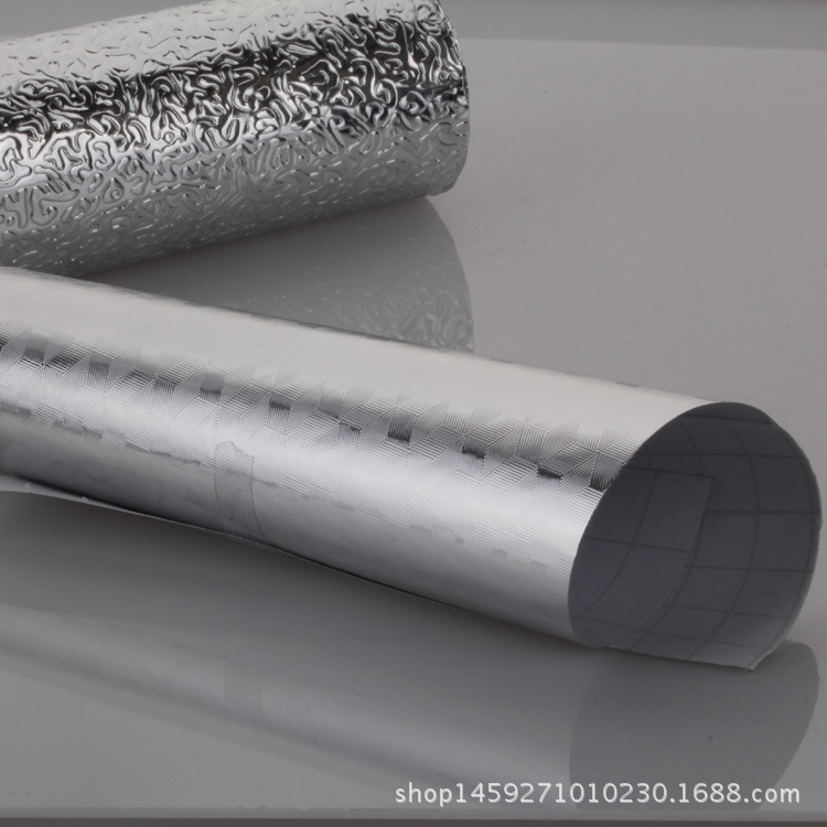 Gabinete de aluminio a prueba de humedad pegatinas de papel de aluminio de la cocina pegatinas a prueba de aceite autoadhesivo PVC impermeable papel de aluminio pegatinas K-5203