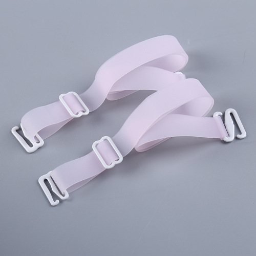 Manufacturer direct supply candy-colored silicone shoulder straps, 1.5 cm wide, non-stick skin bag buckles, underwear shoulder straps wholesale