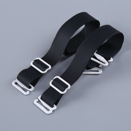 Manufacturer direct supply candy-colored silicone shoulder straps, 1.5 cm wide, non-stick skin bag buckles, underwear shoulder straps wholesale