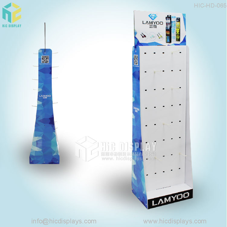 深圳厂家供应数据线挂钩纸展架电子产品纸陈列架移动电源定制