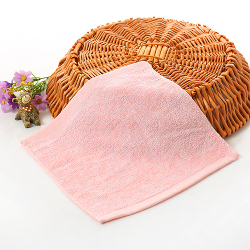 Bamboo Fiber White Square Scarf Kindergarten Small Square Scarf Face Washing Children's Handkerchief Small Handkerchief Hand Towel Water Absorbent Small Towel Wholesale