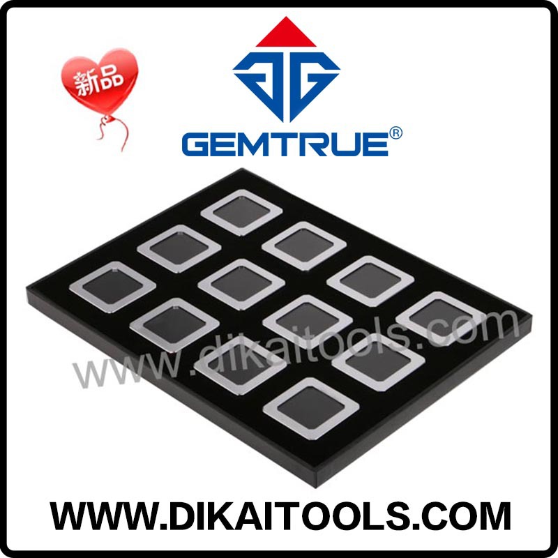 新品铬色蓝宝盒盘盒 散石盘盒八角形金属盒 裸钻盘盒金属珠宝套盒