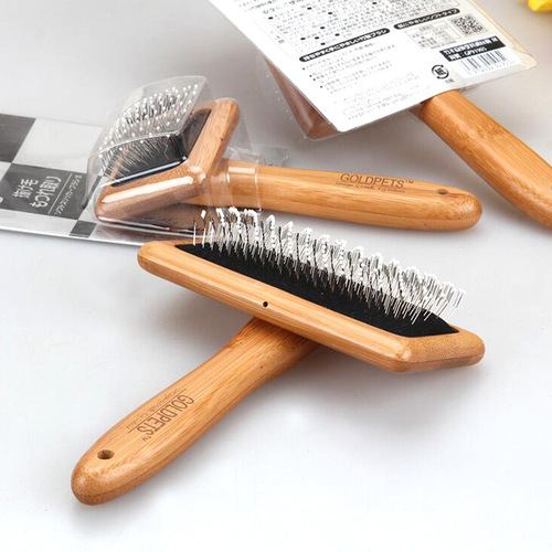 Goldpets Pet Dog Comb Teddy Golden Shepherd Hair Removal Comb Bamboo Wood Air Cushion Needle Comb Dog Supplies