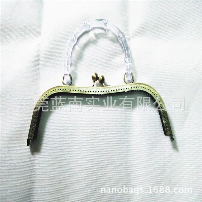 批发方形口金五金铰箱包配件，手袋铰DIY零钱包五金夹，钱包口金