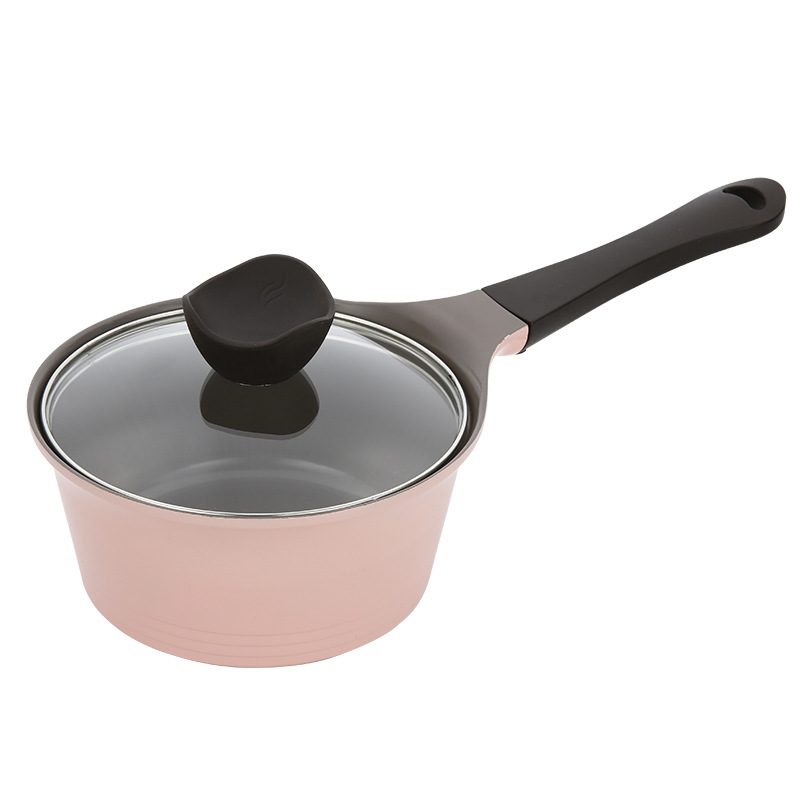 18cm 핑크밀크팬+뚜껑(가스바닥)