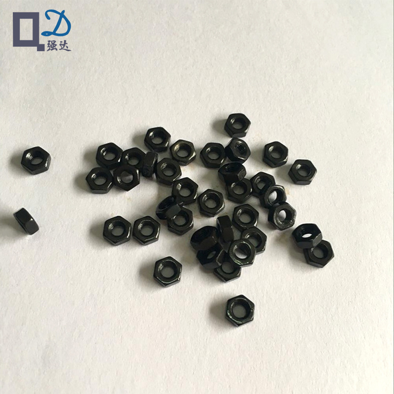 厂家供应六角螺母 黑色镍色白色六角螺母 螺丝母M2-M6