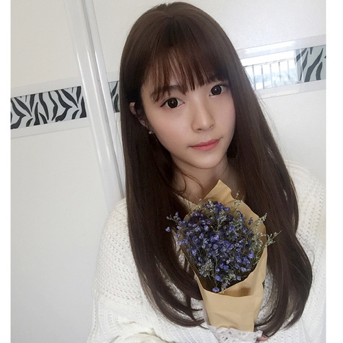 Yiwu wholesale wigs for women with long straight hair, air bangs, wig pieces, head replacement pieces, hair curtains, women's hair extensions