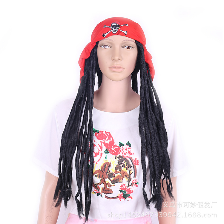 Factory Outlet Captain Hook Pirates of the Caribbean Wig Jack Pirate Dirty Braid False Headband Headband Unisex