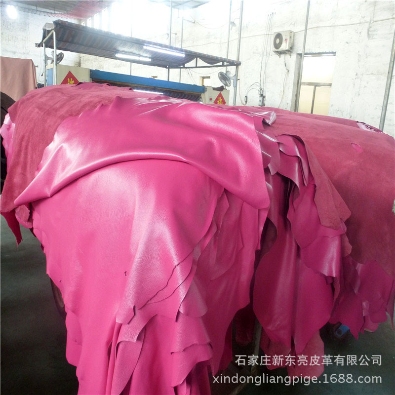 【真皮】头层荔枝纹压花牛皮皮料 DIY手工面料 包袋鞋面服装用皮