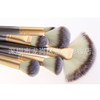 Beige professional cosmetic brush, 24 pieces