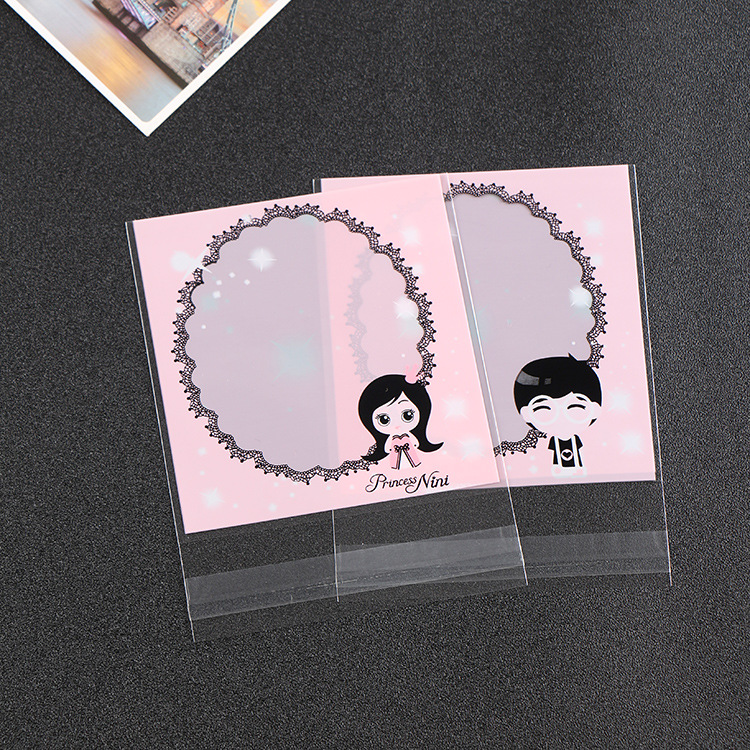 烘焙包装袋 可爱男孩女孩蕾丝花边西点食品袋 自封袋