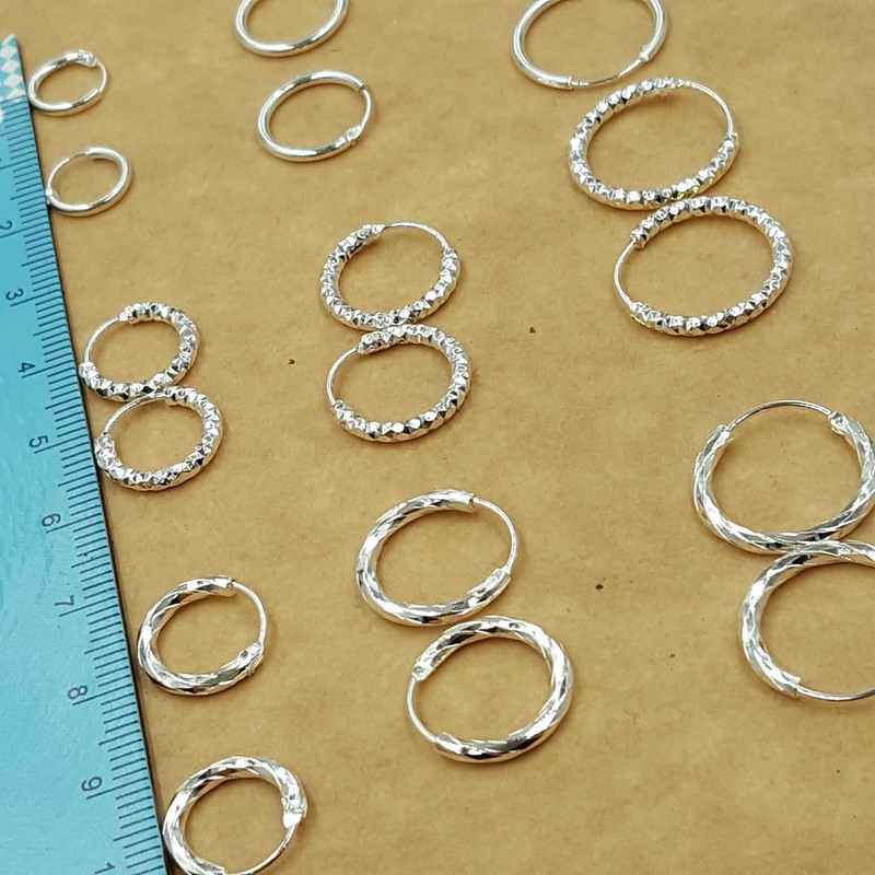 Silver Plated Small Ear Ring Stall Jewelry Boutique Explosions Korean Popular Unisex Tremella Ring Free Shipping