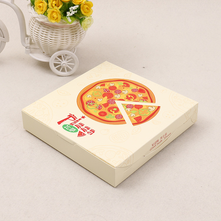 定购披萨外卖手提盒特硬纸盒 订购折叠包装盒pizza烘焙包装盒