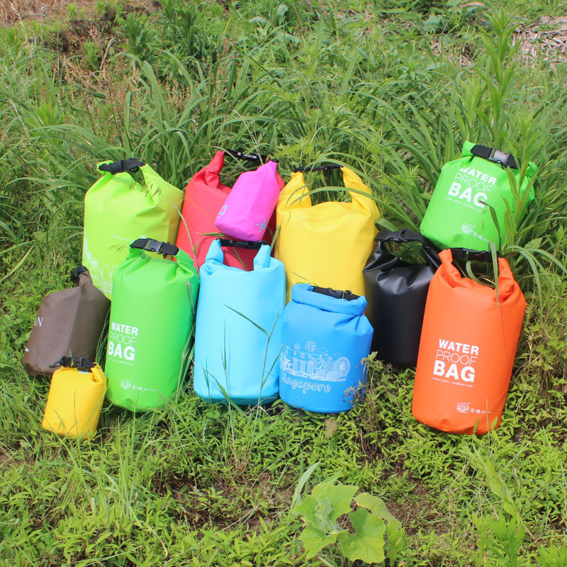 Foreign trade outdoor waterproof bag PVC clip mesh cloth single shoulder waterproof bucket bag drifting bag swimming bag cross-border wholesale