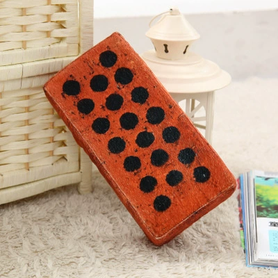 Plank Brick Pillow Plush Toy Creative Personality Simulation Brick Cushion Pillow Brick Funny Valentine's Day Gift (Oyuncaq yastıqlar) - black-dot-brick-2512cm