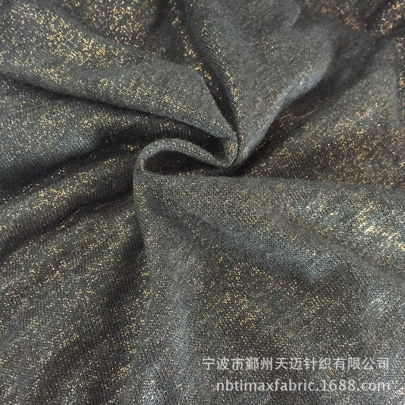 闪亮亚麻针织布针织亚麻烫金布金粉亚麻布亚麻金粉印花布