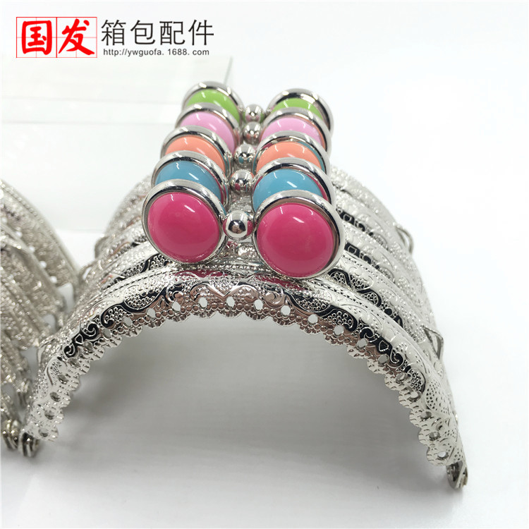 8.5CM semicircular encaje en relieve ojos caramelo oro plateado 10 colores opcionales 0169 - YS