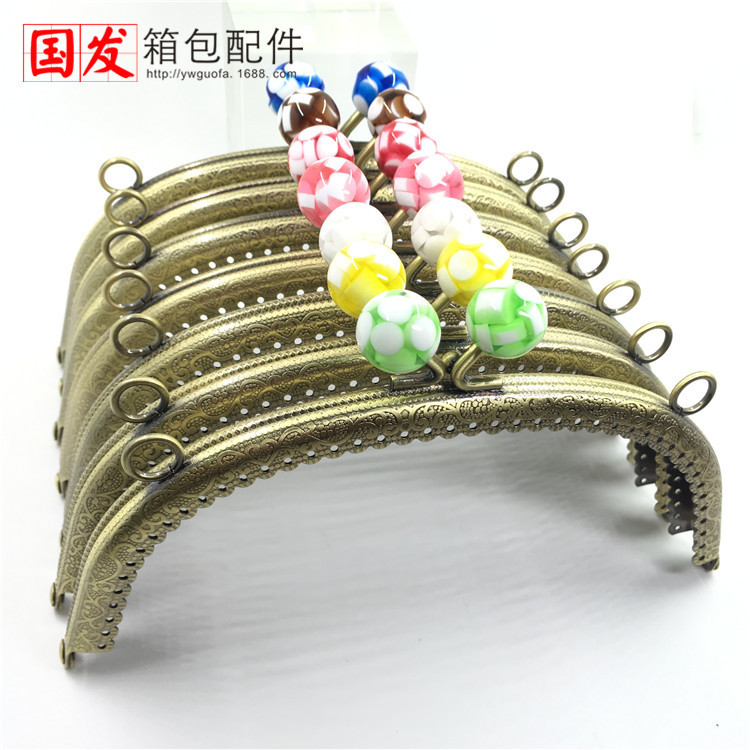 16.CM arco en relieve de encaje de jalea caramelo cabeza de oro bronce   0466 - GT