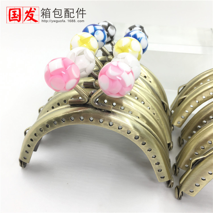 Sin stock, puede hacer productos: 8.5CM semidondón brillante caramelo de jalea cabeza de bronce de oro 0183 - GT