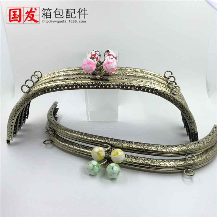 24.5CM arco dragón-fénix patrón de jalea caramelo cabeza de oro bronce   El 0275 - GT