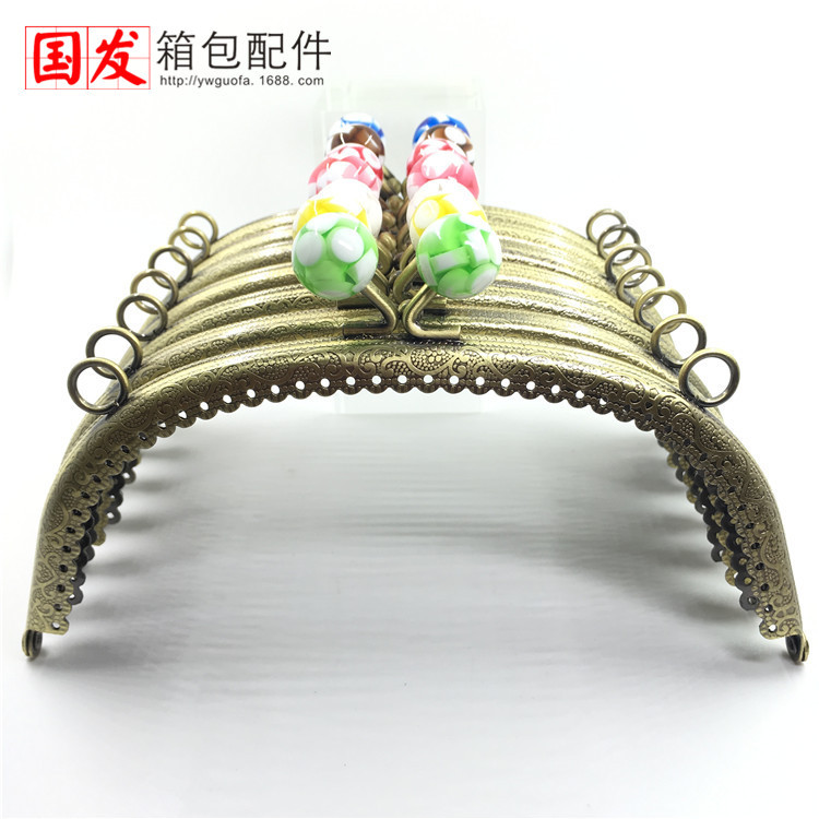 16.CM arco en relieve de encaje de jalea caramelo cabeza de oro bronce   0466 - GT